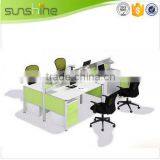 Sunshine Wooden Furniture Modern Office Workstation Partition for 4 Person Melamine Surface Finishing thumbnail-2