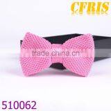 New Style High Grade Cheap Hot Sale and Pink Solid Knitted Bow Tie