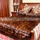 Custom Real Fox Fur Patchwork Blanket Plush Fur Bedding Necessaries thumbnail-1