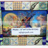 Hand Painted Ceramic / Glass Tiles Ftd. Murano Inspired Designer Photo Frame - 19 x 14 Cm. (15 x 10 Cm.) thumbnail-1