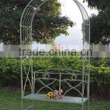 Restro Antique White Wrought Iron Garden Arch