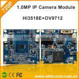 H.264 1.0Megapixel CMOS sensor 720P onvif IP camera board module