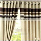 Poly cotton satin printed lined curtains