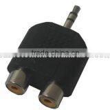 Gold Plated Top Quality 3.5mm Jack to 2 RCA Adaptor Twin Phono Y Splitter Stereo Male 2 x Female GOLD