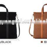 Genuine Leather and Fabric Men Bag Leather Messenger Branded Hand Bags for Women Bags Made of Leather thumbnail-5