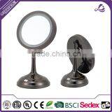 Double Sided Metal Foldable LED Light Makeup Mirror