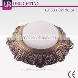 GX 53 Antique Style Zinc Alloy Ceiling Light, Downlight With Brass