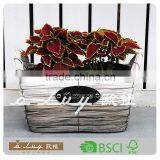 Rectangle White and Gray Color Wooden Chip Basket Set thumbnail-1