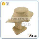 Good Quality Brown Velvet Bronze Necklace Display Bust thumbnail-4