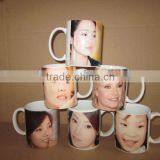 High quality 11oz DIY ceramic coffee mugs/sublimation coffee mug color changing