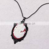 Fashion Jewelry Necklace Steampunk Necklace Beauty Silhouette Black Cameo Pendant 2015 New Party Dress Made in China Yiwu thumbnail-4