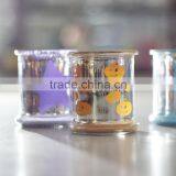 Spray Color Glass Candle Holder With Vacuum Electroplate for Customer Design thumbnail-4