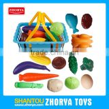 kids pretend play toy set kitchen plastic artificial food toy vegetable shape mini artificial fruits and vegetables
