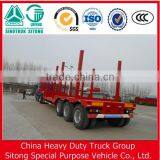 3 Axle Long Wood Transport Semi Trailer Log Truck Trailer thumbnail-4
