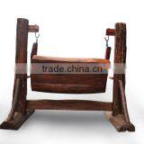 Southeast Asia Style Outdoor Wooden Swing, Special Design Garden Leisure Swing, Teak Wood Double Swing (BF01-X1177) thumbnail-4