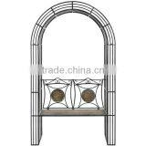 Antique Brown Garden Bench With Arbour thumbnail-2