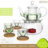 Best Sale Elegant High Quality Handcrafted Glass Tea Pot Borosilicate thumbnail-2