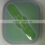 Microwave Safe Collapsible Bowls/Silicone Dinner Bowl With Lid thumbnail-1