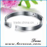 Wholesale New Style Woman Charm Bracelet Jewelry Silver Plated 316L Stainless Steel Gift Simple Design Bangles thumbnail-4