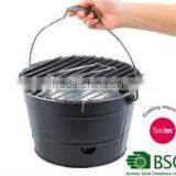 Portable Bucket Charcoal Bbq Grill Metal thumbnail-1