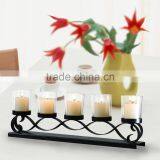 Black Iron Candle Stand Rack Shelf Hold 5 Candles thumbnail-2