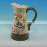 USA Hot Sale Huge Ivory DeHua Ceramic Pitcher With Handle thumbnail-1