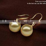 18k Yellow Golden South Sea 10-11mm Pearl Earrings thumbnail-1