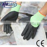 NMSAFETY cheap 3/4 coated model-design nitrile glove hand work glove