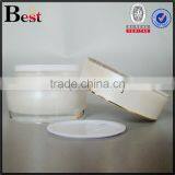 Luxury Acrylic Cosmetic Cream Jar With Lid White Gold 15ml 30ml 50ml Plastic Cream Container With Screw Cap thumbnail-2