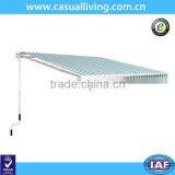 10' x 8' Patio Manual Retractable Sun Shade Awning thumbnail-1