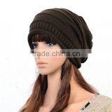 Cheap Knitting Wool Hip Hop Women Winter Knitted Beanie Hat thumbnail-4