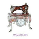 Miniature Sewing Machine With 4-legged Stand & Quartz Clock thumbnail-1