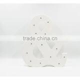 Lovely Painted Letters & Shape White Wooden LED Lighted Crafts thumbnail-2