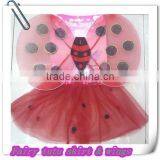 Girls Fairy Dress Skirt With Ladybug Wings Infant Tutu Skirt Pettiskirt thumbnail-1