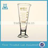 Cone Shape Lab Glass Measuring Cup With Glass Base thumbnail-1