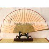 Folk Style Wedding Favor Custom Printed Logo Bamboo Folding Wedding Hand Fan thumbnail-4
