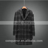 Grid Wool Winter Coat . Men Overcoat BCL006 thumbnail-4