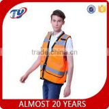 2017 High visibility security orange safety vest EN471 wears