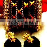 Girls Fashion Bangle Sets, Indian Churi Bracelet,Thread Bangle Sets for Children thumbnail-5