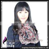CX-S-48Y Factory Direct Sale Stock Rex Rabbit Fur Fashion Lady Scarf thumbnail-1
