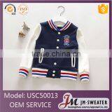 Fashion Cheap Knitted Long Sleeve Kids Blue Softball Wear Baseball Jacket thumbnail-1