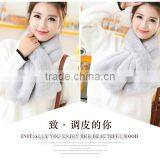 Super Quality New Winter Fashion Women Scarf Faux Rabbit Fur Plush Warm Scarf Lady Solid Color Scarves thumbnail-5