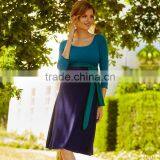 Wholesale Maternity Clothes 3/4 Sleeve 100% Cotton Comfortable Maternity Dress thumbnail-1