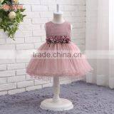 China Supplier Custom Pink Flower Girl Dress for 4 Years Girl thumbnail-2