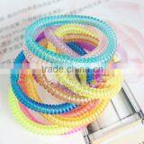 Transparent 5mm Telphone Line Hair Ring Rope Ponytail Holder thumbnail-4