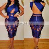 2017fashion Lace Sexy Shoulder Dress Dress Women thumbnail-1