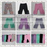High Quality Soft Button Capris for Back to School Children New Design Button Capris thumbnail-1