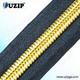 3 Inch Classic Nylon Coil Zippers with Gold Teeth