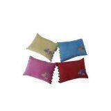 Embroidered Suede Cushion thumbnail-1