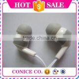 Promotional Cheap White Flat Cable Silicone Plug Piston Wired Mic Earphones thumbnail-6